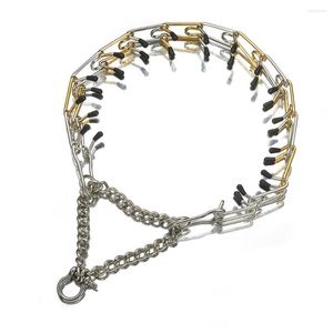 Chains Training Dog Chain Adjustment Large Stimulate Big Collar Chrome Metal Train Stimulation Pet Necklace Collars