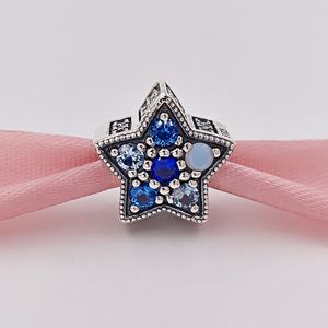 925 Sterling Silver Beads Bright Star Charms passar europeisk pandora stil smycken armband halsband 796379nsbmx annajewel