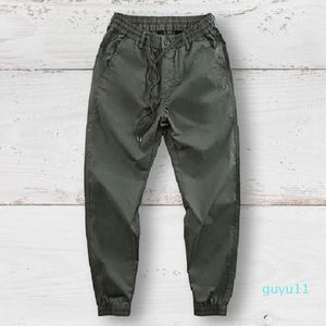 Herrbyxor m￤n overaller avslappnade fit bottoms joggers fickor bow-knot last 2023