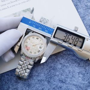 남성 자동 기계식 시계 패션 클래식 다이아몬드 36mm 904L AA 디자이너 모든 스테인레스 스틸 시계 사파이어 방수 손목 시계 Montre de Luxe