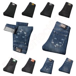 Nuovi jeans pantaloni pantaloni pantaloni maschili per uomini allungare l'autunno inverno inverno racchi di cotone in cotone lavati affari diretti casual q9522