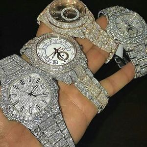 Luxusuhren Herrenuhr Designeruhren Hochwertige Uhrwerke Herrenuhren Moissanit-Uhr Iced Out-Uhr Diamantuhr Montre Automatische mechanische Uhr 044