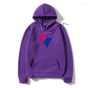 Men's Hoodies Bisexual Pride Triangles Men S Tall Outerwear Customized Cotton Warm Unisex Fleeceness Basic Summer Style Family SweaOuterwear