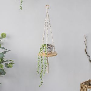 Nyhetsartiklar Växthyllor Macrame Plant Hanger för blommor Krukor för utomhusväxter Hemväggsdekor Living Teen Room Decoration 221129