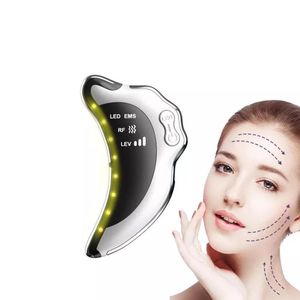 USB 충전 페이셜 리프팅 RF Crystal Scraping Board Massager Face Instrument Wrinkle Remover Chin Neck Beauty Skin Care Tool