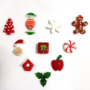 Dekoracje świąteczne ręcznie robione szklane choinka Candy Prezent Płatka śniegu piernikowy Man Apple House Święty Mikołaj Śliczna lodówka Lodówka Magnes