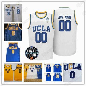 Four 2021 Final 4 Custom UCLA Basketball Jersey NCAA College Johnny Juzang Westbrook Ball Smith Holiday LaVin Love Powell Jalen Hill on Sale