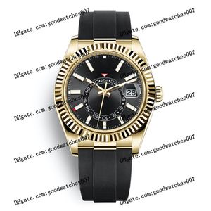 Hochwertige Uhr 2813 Sportautomatik 326238 Uhren 42 mm Zifferblatt 316L Edelstahl schwarzes Kautschukarmband Saphirglas Herrenuhr 326235 Armbanduhr