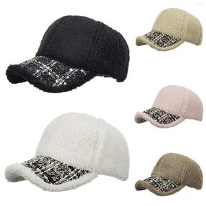 Ball Caps Padres Visor Fashion Women Men Sport Lattice Print Keep Warm Beach Baseball Cap Hip Hop Hat Sun Wool With Ears