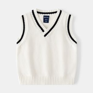 Student School Wear Toddler Baby Boys Girls Sweater Vests Kids Teens Children's Pullover Knitted Wear Winter Clothes