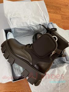 2023 Boots Martin Shoes Classic Non-Slip Rois Nylon Military Desert Combat Short Booties Leather Lining Removable Pouch For Women