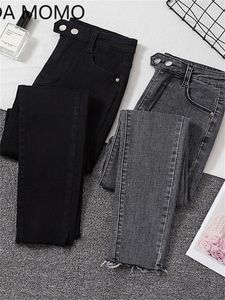Женские джинсы, женские джинсовые брюки, черные женские женские эластичные брюки Donna, женские узкие брюки Feminino 221128