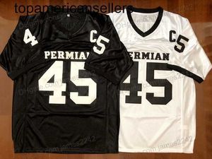 Boobie Miles #45 Permian Football Jerseys Movie Friday Night Lights Stitched Black White S-3XL