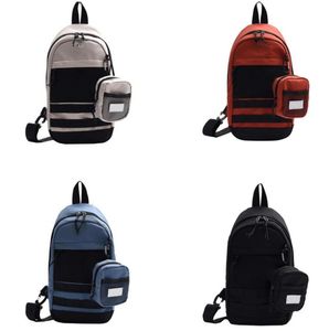 Men Chest Bag Lightweight Canvas Shoulder Bags Waterproof Crossbody Bag Small Zip Chests Packs Travel Pack Hiking Sports Handbags