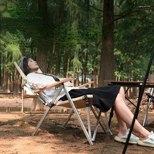 Camp Furniture Outdoor Portable Folding Chaise Lounge Adjustable Beach Chair Camping Recliner Bed Armchair Fishing Picnic Aluminum Alloy