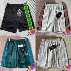 Men's Shorts 2022 Mixed Color Needles Shorts Men Women Multicolor Stripes Embroidery 1 1 Needles Track Shorts High Street AWGE Breeches T221129 T221129
