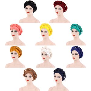 Neue Afrikanische Frauen Turban Kappe Mode Handgemachte Moslemisches Hijab Hut Frauen Braid Headwear Dame Kopf Wraps Bonnets Haar Zubehör