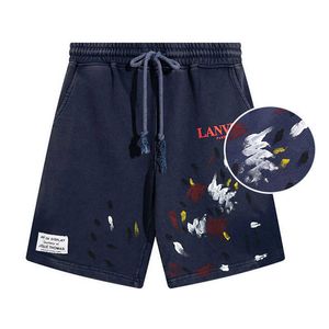 Männer Shorts Sommer Social Club Outfits Kurze Hombre Hose Farbe Splash Print Brief Hohe Qualität Jogginghose T221129