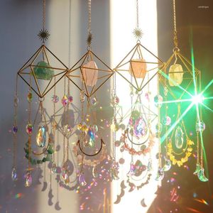 Decorative Figurines Exquisite K9 Crystal Light Catchers Wind Chime Sunlight Trapping Windchimes Jewelry Garden Wedding Curtain Window