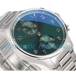 2022 Novo relógio masculino 40mm Dial verde de 40 mm Sapphire Glass Glass Automático Aço Antelhado Mecânico Dobra Clasp Moda Os relógios de pulso