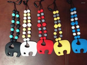 Anhänger Halskette Silicon Zahne Halskette Anhänger Elephantte Spielzeug Baby Chew Elephant Penadnt Still Halskette