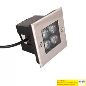 IP68 4W LED تحت الأرض الخفيفة الأرضية حديقة الطريق مصباح الأرض في الهواء الطلق تحت الأرض مدفونة الفناء مصباح المناظر الطبيعية