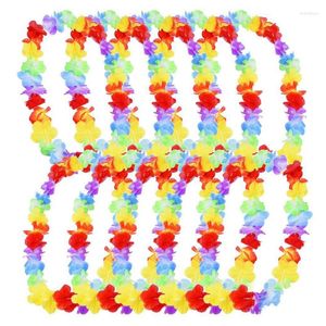 Dekorativa blommor 1 datorer konstgjorda Hawaiian Garland halsband Hawaii Party Supplies Beach Fun Wreath Diy Wedding Decorations Gift