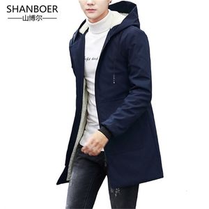 Men Down Parkas Winter Jacket Men Slim Slim Korean Parka Hombre Long Plat Cashmere Mens Windbreaker Bawełna Zwycięska 5xl 221129