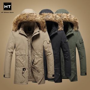 Erkekler Aşağı Parkas Kış Kırmık Ceketler Polar Sıcak Kürk Palto Düz Renk Rüzgar Çıkarma Çıkarılabilir Şapka Bombacı Ceket Erkekler 221129