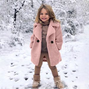 Jackets Toddler Baby Kids Girls Windproof Winter Solid Coat Thicken Warm Outwear Clothing Clothes Among Girsl Boys Birthday Party 221129