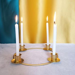 Candle Holders Iron Table Tealight Holder Retro Metal Candlestick Candelabra Modern Style Dinning Wedding Birthday Party Decoration