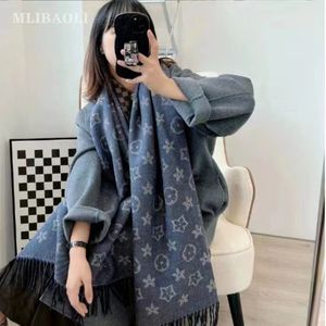 Sjalar lyx varumärkesdesigner halsduk stickad vår vinter kvinnor halsduk bokstäver varm kashmir halsdukar sjalar nackbandana pashmina 5156768