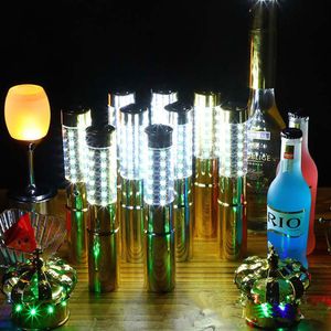 Rechargeble LED Strobe Baton Champagne Wine Bottle Flashing Stick Light For KTV Bar Birthday Weddings Party DIY Decorations