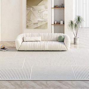 Mattor modern kr￤mf￤rgad matta Stor dekorativ vardagsrum soffa matta minimalistisk randig sovrum garderob polyester hemgolvmatta