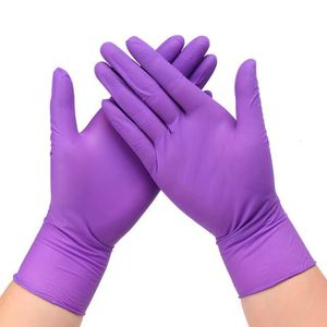 クリーニンググローブニトリル50100PCSピンク紫色のパウダーフリーアレルギー無料使い捨てラバーハンドワークメカニックキッチンビューティー221128