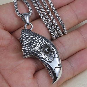 Vogel Adler Halskette Anhänger Edelstahl Hip Hop Halsketten für Männer Kette Mode Edlen Schmuck