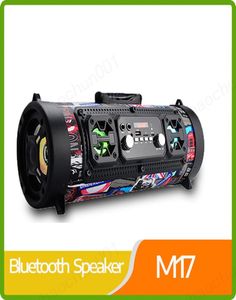 Portable Speakers CHM17 Bluetooth speaker wireless LED colorful light barrel microphone Outdoor portable subwoofer support Blueto3265298