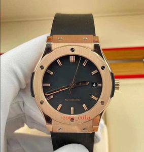 新しい時計のリリース42mmクラシックフュージョンローズゴールド511 ブラックダイヤル透明な自動日本メンズウォッチ腕時計箱なし