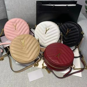 Lüks Tasarımcı Çantalar Yuvarlak Çantalar Kadınlar için Altın Zincir Omuz Crossbody Bag Luxurys Çanta Moda