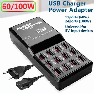 Akıllı 12 bağlantı noktası USB Şarj Cihazı İstasyonu Power Outlet Çok Port Hız Duvar Şarj Dock Hub Telefon için Ev Ofis Adaptörü