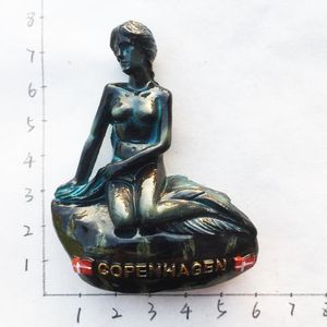 Juldekorationer Babelemi Köpenhamn Danmark 3D Highend Handgjorda Little Mermaid kylmagneter Travel Souvenirer Kylskåp Magnetklistermärke 221129