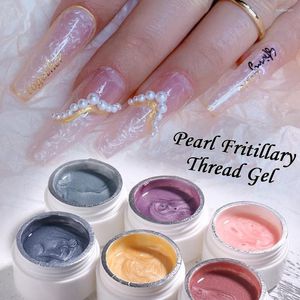 Gel per unghie 6ml Fritillaria Pearl Polish Shell Thread Metallic Color Vernice per manicure Spring UV Texture Soak Off GL1986