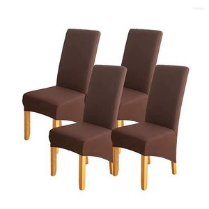Stuhlhussen für Esszimmerstühle, 4 Stück, hohe Rückenlehne, Esszimmerbezug, Stretch, Bankett
