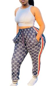 Design calças femininas Capris calças de perna larga de pernas largas Letras de moda européia e americana Cartas de veludo versátil casual calças de cintura alta