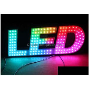 Led Modules Rgb Ws2811 Ic Led Pixel Mode Lights 12Mm Ip65 Waterproof Point Dc 5V String Christmas Addressable Light For Letters Sign Dh4Hp