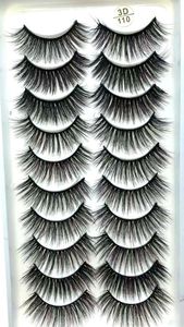 Wholesale False Eyelashes QUXINHAO Sexy 10 Pairs 3D Mink Hair Beauty Thick Long Fake Eye Lashes Eyelash High Quality