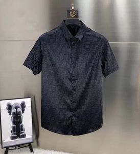 Luxurys Designers Mens Dress a Shirts Bussiness Wine Rectenti Cocktail Diess Shirt Printed Men Lapel半袖衣料M-3xl＃620