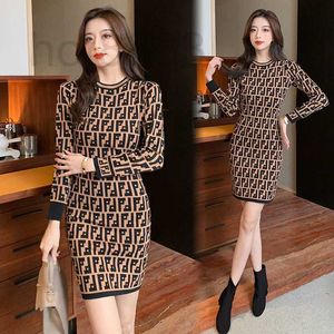 Casual Dresses Designer Women Classic Vintage Knit Dress Fashion Clothes Full Letter Luxurious Senior 0rfj