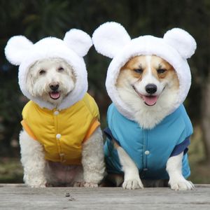 Anti-molhar vestuário para cães espessados ​​outono e inverno Pet Cotton Clothing Hat