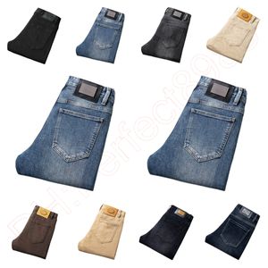 Nya jeans chino byxor byxa mäns byxor sträcker höst vinter nära passande jeans bomullslakor tvättade rakt affär casual k6068